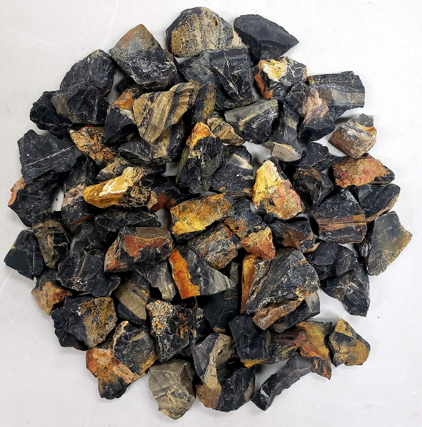 MINERALUNIVERSE 1/2 LB Black Onyx Stones - Bulk Black Onyx Crystal - Raw Natural Stones & Crystals - Fountain Rocks for Cabbing, Polishing, Wire Wrapping, Reiki, Chakra Crystal Healing