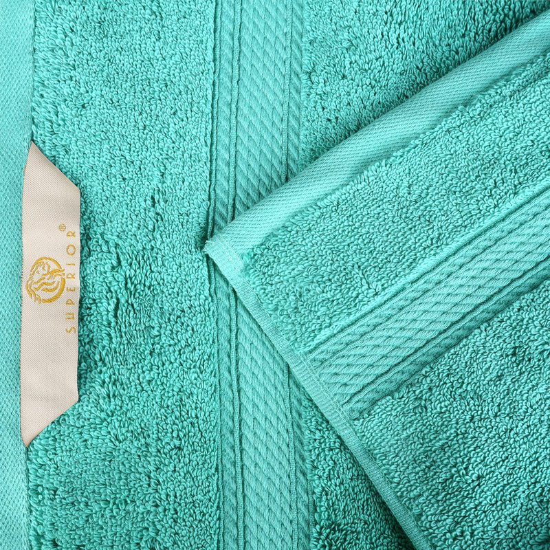 Superior Egyptian Cotton Pile 9 Piece Towel Set, Includes 3 Bath, 3 Hand, 3 Face Towels/Washcloths, Ultra Soft Luxury Towels, Thick Plush Essentials, Guest Bath, Spa, Hotel Bathroom, Turquoise