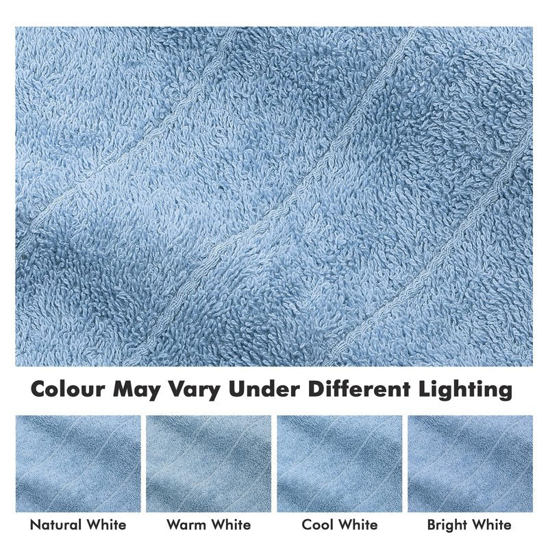 Novo Home Bath Towels Set of 4 – 100% Cotton Sky Blue Extra Large Towels for Bathroom, Spa Use (55x28 in) – Super Soft and Quick Dry Large Bath Sheets for Adults