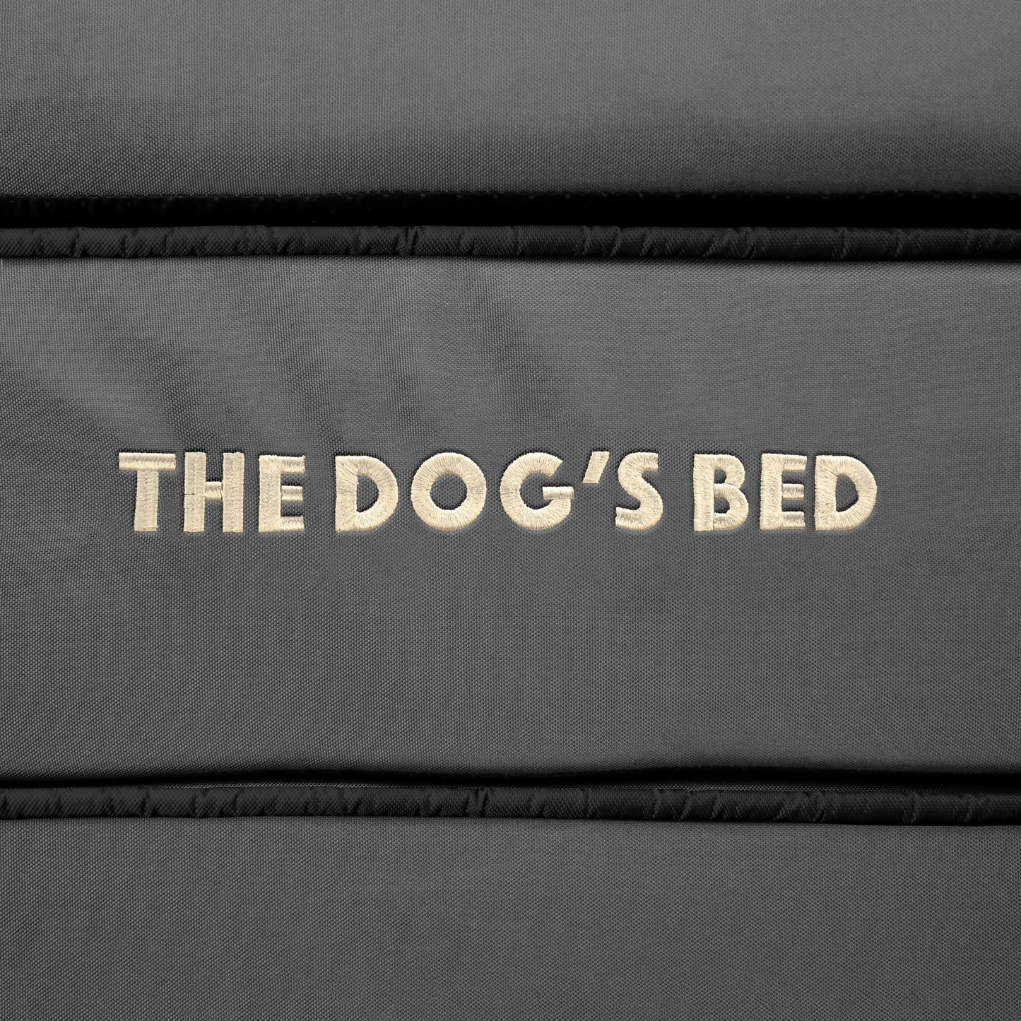 The Dog’s Bed Orthopedic Memory Foam Dog Bed with Headrest, Oxford Fabric, Grey with Black Trim, Large, 6-Inch