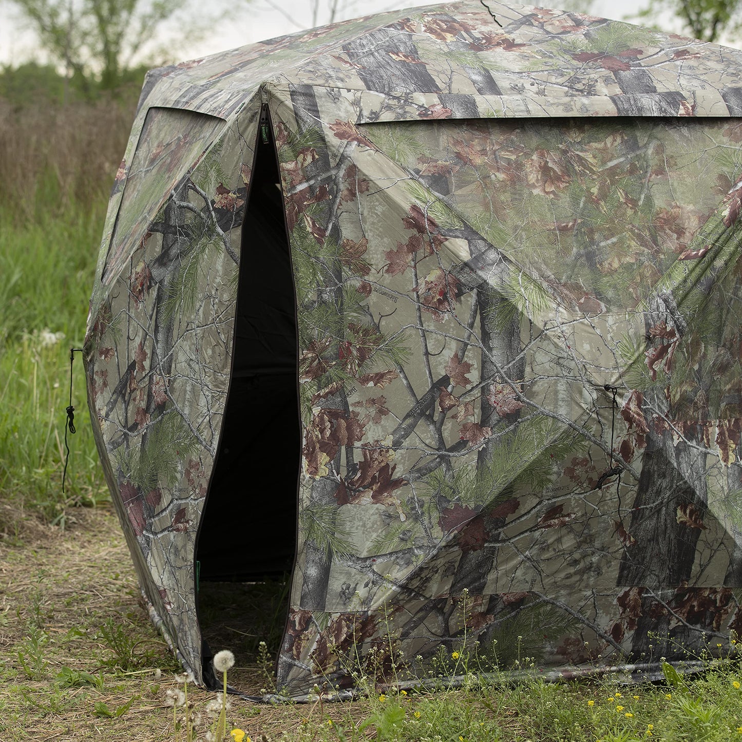 Barronett Big Cat Ground Hunting Blind, 3 Person Pop Up Portable, Backwoods Camo BC350BW