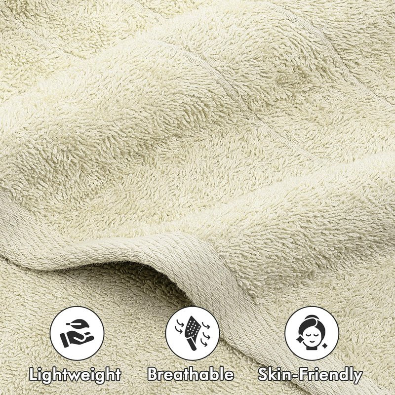 Novo Home Bath Sheets – Extra Large Bathroom Sheet Set – Pack of 2 Jumbo Towels Ivory (71x35in) – 100% Cotton Soft Quick Dry Large Bath Towels for Adults Hotel Spa Bathroom Use