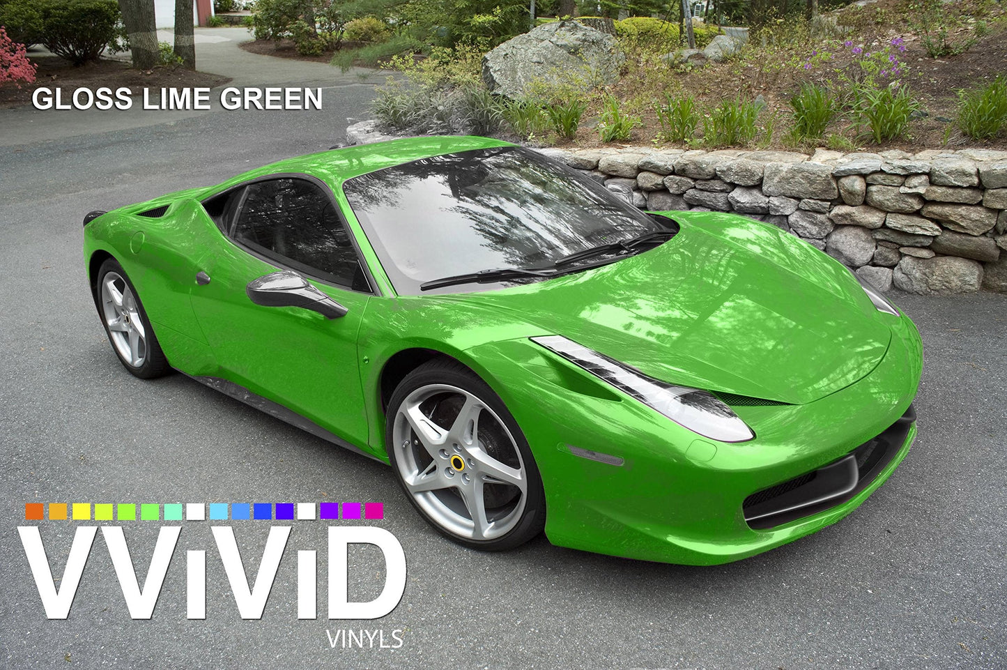 VViViD Lime Green Gloss Car Wrap Vinyl Roll with Air Release 3mil (50ft x 5ft (Full Car Wrap Roll))